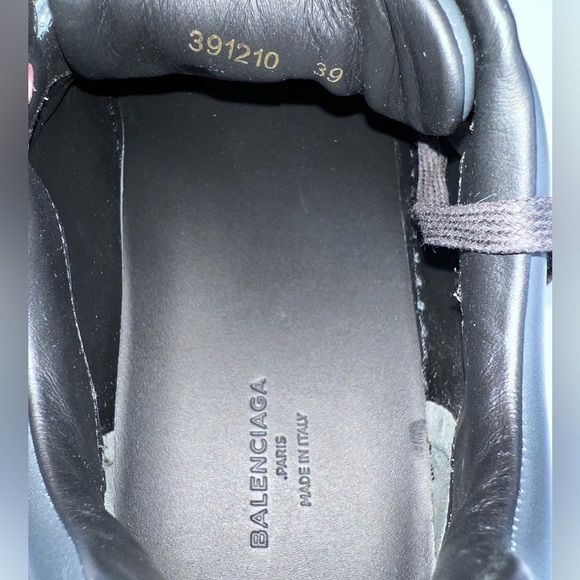 Balenciaga Perforated Navy Leather Translucent Men Sneakers. Size EU 39 - Picture 8 of 16